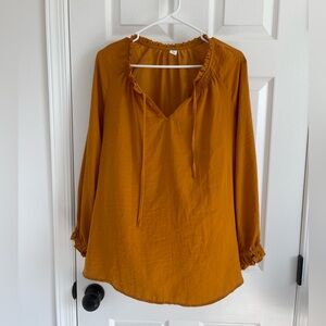 Women's Mustard Long Sleeve Top